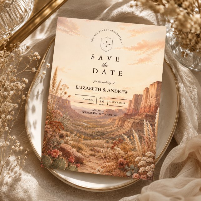 Elegante Western-Hochzeit im Herbst Save The Date (Von Creator hochgeladen)