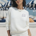 Elegante White Bach Club Bachelorette Sweatshirt<br><div class="desc">Komfortabel, klassisch und mühelos cool - dieses weiße Sweatshirt verfügt über ein raffiniertes "Bach Club"-Wappen, das sich perfekt für ein Country Club-Bachelorette Wochenende eignet. Ideal für Reisetage, Swimmingpool oder kühle Morgenstunden mit Mimosas. Vollständig editierbar - Personalisieren Sie den Namen, das Datum oder die Formulierung, um es zu Ihrem eigenen zu...</div>