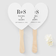 Elegante White & Black Chic Moderne Monogram Weddi