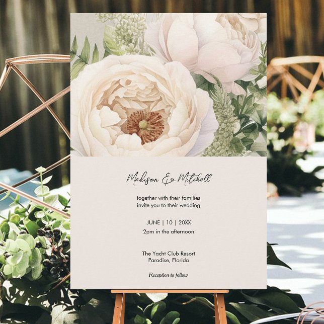 Elegante White Blume Bouquet Einladung (Von Creator hochgeladen)