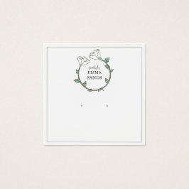Elegante White Blume Earring Juwelry Display Card