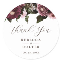 Elegante White Burgundy Floral Wedding