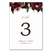 Elegante White Burgundy Floral Wedding