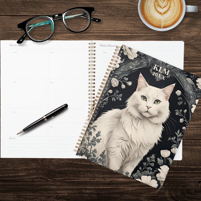 Elegante White Cat Planer (Von Creator hochgeladen)