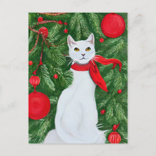Elegante White Cat Weihnachten