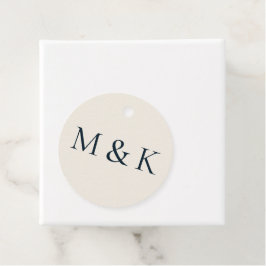 Elegante White Cream Initials Wedding Verlobung Geschenkanhänger
