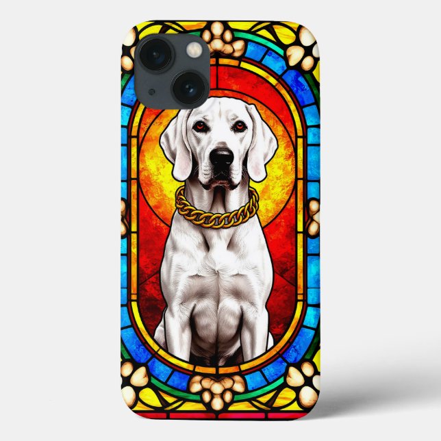Elegante White Dog Art Case-Mate iPhone Hülle (Rückseite)