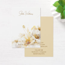 Elegante White Gold Blume Necklace Display Card