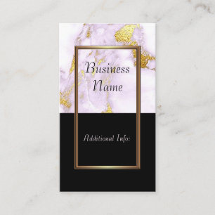 Elegante White & Gold-Marmor-Visitenkarte 2 Visitenkarte