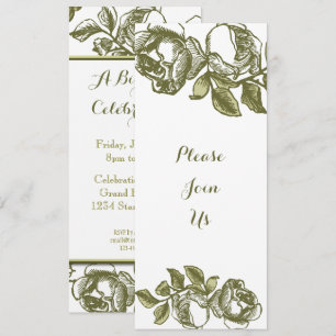 Elegante White Gold Rose - kundenspezifische Party Einladung