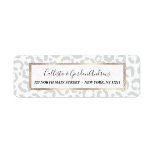 Elegante White Gray Leopard Cheetah Animal Print