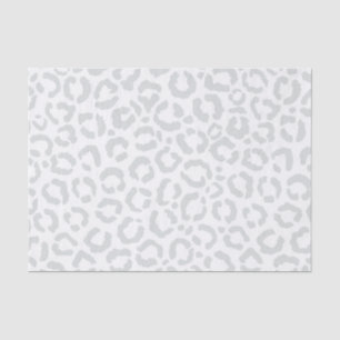 Elegante White Gray Leopard Cheetah Animal Print Seidenpapier