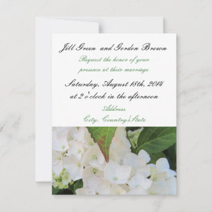 Elegante White Hydrangea Einladung zur Hochzeit