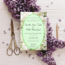 Elegante White Hydrangea Wedding Einladung Magnet