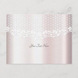 Elegante White Lace Floral Postkarte