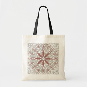 Elegante White Lace Floral Tote Bag Tragetasche