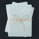 Elegante White Liebe Aqua Mint Wedding Geschenkpapier Set<br><div class="desc">Elegante White Aqua Mint Hochzeit oder jede Gelegenheit</div>
