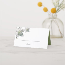 Elegante White Lilies Wedding Platzkarte