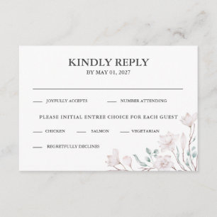 Elegante White Magnolia Eucalyptus UAWG Begleitkarte