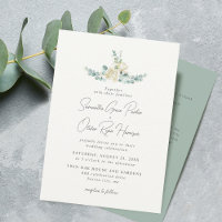 Elegante White Magnolia Eucalyptus Wedding Detail