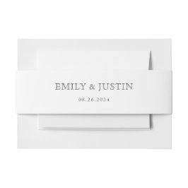 Elegante White Wedding Einladungsbanderole