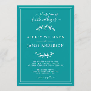 Elegante Wiener Hochzeit Einladung