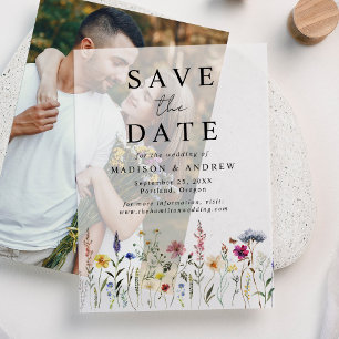 Elegante Wiesenhochzeit - Save-the-Date