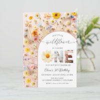 Elegante Wildblume 1. Geburtstag Foto