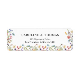 Elegante Wildblume Bloom Wedding Address