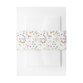 Elegante Wildblume Bloom Wedding Einladungsbanderole