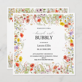 Elegante Wildblume Blumenbrunch Einladung