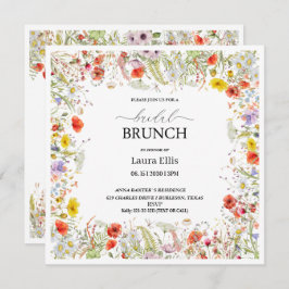 Elegante Wildblume Blumenbrunch Einladung