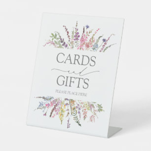 Elegante Wildblume Blumenwasser Hochzeitsgeschenk Sockelschild