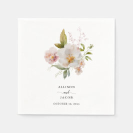 Elegante Wildblume Boho Wedding Serviette