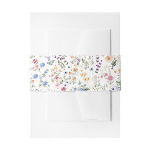 Elegante Wildblume Botanischer Garten Muster Einladungsbanderole