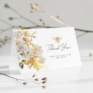 Elegante Wildblume, die Biene Dankeskarten bedeute Dankeskarte