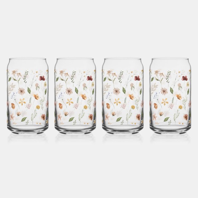 Elegante Wildblume Dosenglas (Vorderseite)