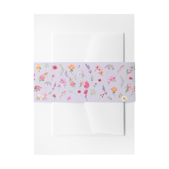 Elegante Wildblume Einladungsbanderole (Vorderseite Beispiel)