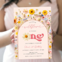 Elegante Wildblume Erster Geburtstag