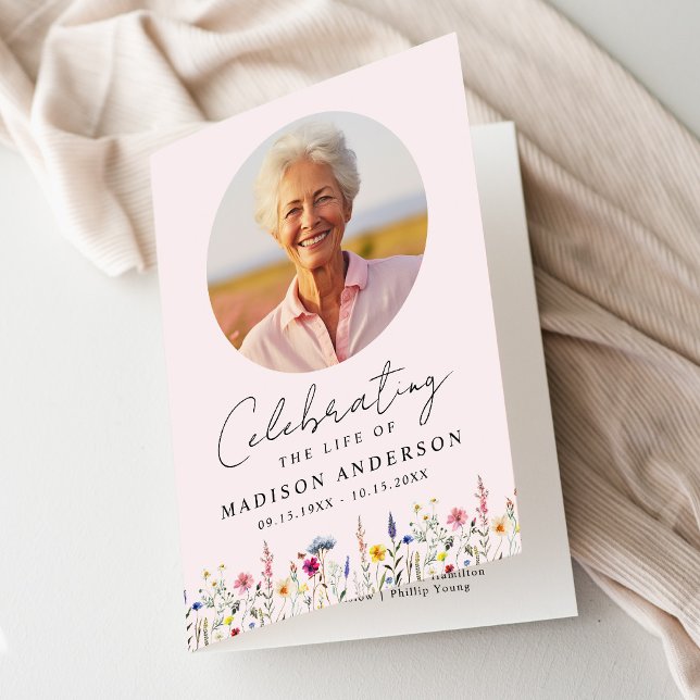 Elegante Wildblume Feier zur Beerdigung des Lebens Programm (Von Creator hochgeladen)