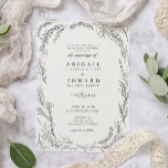 Elegante Wildblume Frame Illustration Hochzeit Einladung<br><div class="desc">Elegante Wildblume Frame Illustration Hochzeit Einladung</div>