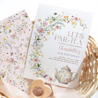 Elegante Wildblume Garden Party Giro del Malcanton Einladung