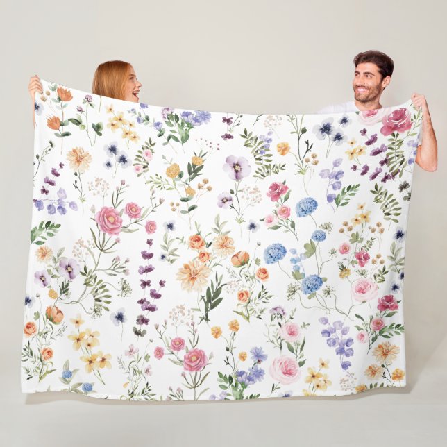 Elegante Wildblume Gartenanlage Fleecedecke (Beispiel)