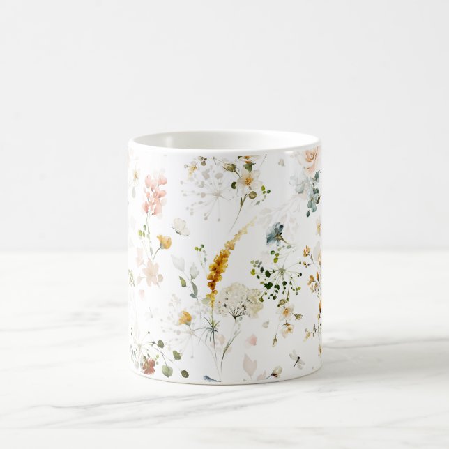 Elegante Wildblume Gartenanlage Kaffeetasse (Mittel)