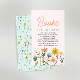 Elegante Wildblume Girls Books for Baby Begleitkarte