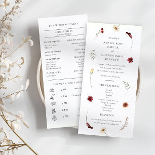 Elegante Wildblume Herbst Hochzeit im Herbst Programm