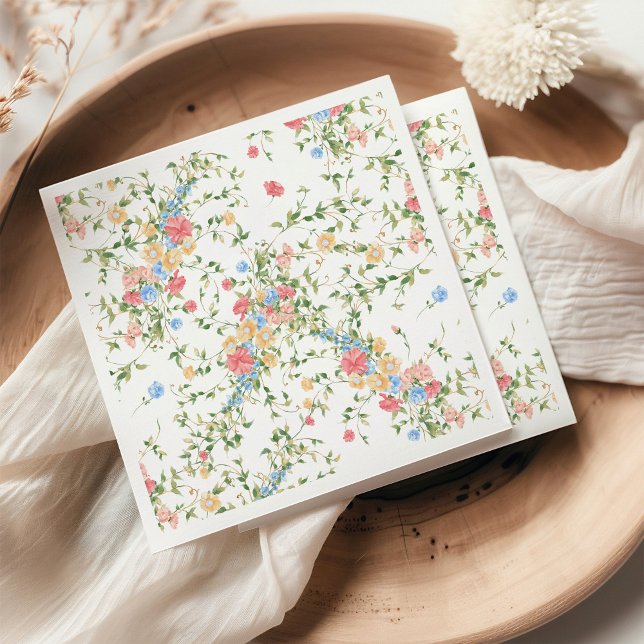 Elegante Wildblume Hochzeit Serviette (Von Creator hochgeladen)