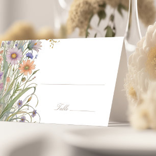 Elegante Wildblume Hochzeitskarte