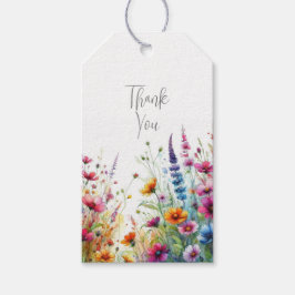 Elegante Wildblume im Blumen Geburtstag Geschenkanhänger