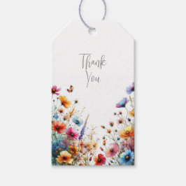 Elegante Wildblume im Blumen Geburtstag Geschenkanhänger